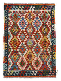  Kilim Afghan Old Style Rug 103X145 Wool Dark Red/Black Small Carpetvista