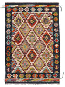  Kilim Afghan Old Style Rug 94X145 Wool Brown/Black Small Carpetvista