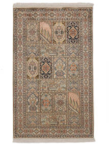 97X158 Kaschmir Reine Seide Teppich Orientalischer Braun/Orange (Seide, Indien) Carpetvista