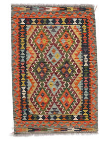 104X160 Kelim Afghan Old Style Matot Matto Itämainen Tummanpunainen/Musta (Villa, Afganistan) Carpetvista