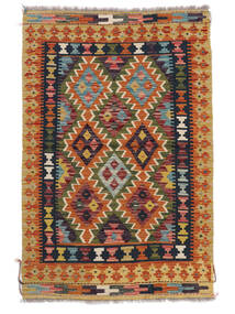  Kilim Afghan Old Style Rug 102X157 Wool Brown/Black Small Carpetvista