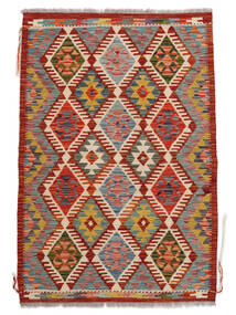  102X150 Kelim Afghan Old Style Matot Matto Tummanpunainen/Ruskea Afganistan Carpetvista
