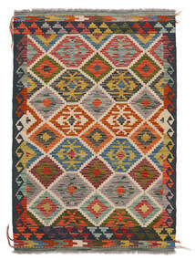 97X145 Tapis D'orient Kilim Afghan Old Style Marron/Noir (Laine, Afghanistan) Carpetvista