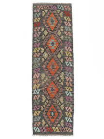 Kelim Afghan Old Stil Teppich 60X199 Läufer Schwarz/Dunkelrot Wolle, Afghanistan Carpetvista