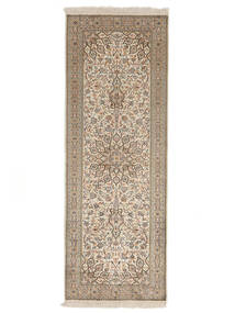 66X184 絨毯 オリエンタル カシミール ピュア シルク 廊下 カーペット 茶色/ベージュ (絹, インド) Carpetvista