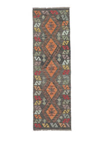  61X199 Kelim Afghan Old Style Matot Käytävämatto Matto Ruskea/Musta Afganistan Carpetvista