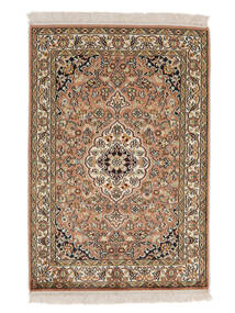 絨毯 カシミール ピュア シルク 63X94 茶色/ベージュ (絹, インド)
