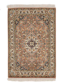  63X93 Kashmir Pure Silk Rug Brown/Beige India Carpetvista