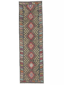 85X299 絨毯 キリム アフガン オールド スタイル オリエンタル 廊下 カーペット 茶色/ブラック (ウール, アフガニスタン) Carpetvista