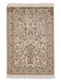  Kashmir Pure Silk Rug 62X90 Silk Brown/Beige Small Carpetvista