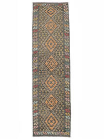 86X300 Kelim Afghan Old Style Teppe Orientalsk Løpere Brun (Ull, Afghanistan) Carpetvista
