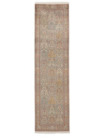  Kashmir Pure Silk Rug 76X276 Silk Brown/Orange Small Carpetvista