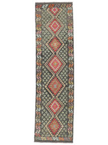  Kilim Afghan Old Style Rug 82X301 Brown/Dark Green Carpetvista