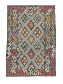  123X177 Kilim Afghan Old Style Rug Brown/Dark Yellow Afghanistan Carpetvista