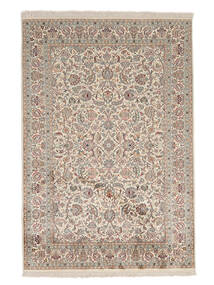 126X186 Kaschmir Reine Seide Teppich Orientalischer Braun/Beige (Seide, Indien) Carpetvista