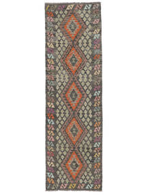 89X295 Kelim Afghan Old Style Tæppe Orientalsk Løber Brun/Sort (Uld, Afghanistan) Carpetvista