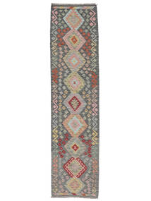 65X268 Kilim Afghan Old Style Rug Oriental Runner
 Dark Grey/Brown (Wool, Afghanistan) Carpetvista