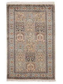 絨毯 オリエンタル カシミール ピュア シルク 96X151 茶色/オレンジ (絹, インド)