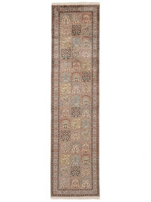 79X308 絨毯 オリエンタル カシミール ピュア シルク 廊下 カーペット 茶色/オレンジ (絹, インド) Carpetvista