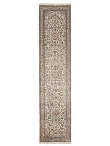 78X337 Kashmir Ren Silke Teppe Orientalsk Løpere Brun/Oransje (Silke, India) Carpetvista