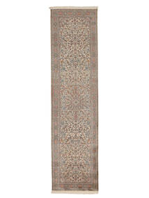  Kashmir Pure Silk Rug 78X302 Silk Brown/Orange Small Carpetvista