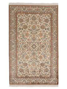 97X155 Kashmir Pure Silk Rug Oriental Brown/Orange (Silk, India) Carpetvista