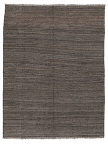 Kilim Modern Rug 154X198 Black/Brown Wool, Afghanistan Carpetvista