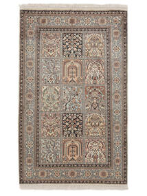 96X154 Kashmir Ren Silke Teppe Orientalsk Brun/Svart (Silke, India) Carpetvista