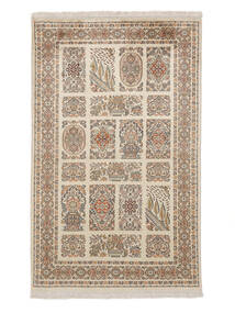 絨毯 オリエンタル カシミール ピュア シルク 96X153 茶色/ベージュ (絹, インド)