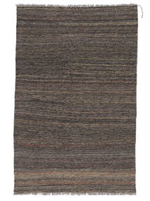  95X147 Kelim Modern Teppich Schwarz/Braun Afghanistan Carpetvista