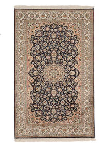 92X151 Kashmir Pure Silk Rug Oriental Brown/Black (Silk, India) Carpetvista