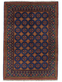 123X180 Afghan Fine Matta Orientalisk Svart/Mörkröd (Ull, Afghanistan) Carpetvista