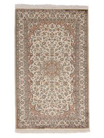 97X158 Kashmir Ren Silke Teppe Orientalsk Brun/Beige (Silke, India) Carpetvista