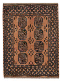  154X202 Afghan Fine Rug Brown/Black Afghanistan Carpetvista