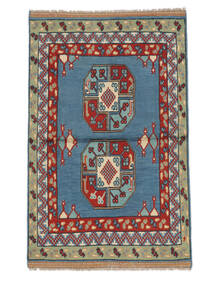 91X145 Afghan Fine Vloerkleed Oosters Donkerblauw/Zwart (Wol, Afghanistan) Carpetvista