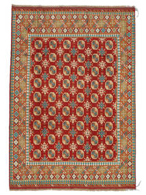  Afghan Fine Matot 201X286 Tummanpunainen/Ruskea Carpetvista