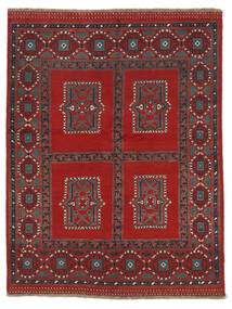 Afghan Fine Matot Matto 155X196 Tummanpunainen/Musta Villa, Afganistan Carpetvista