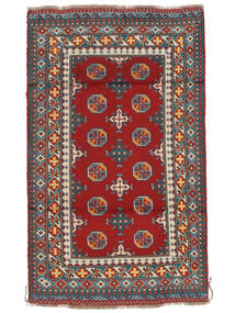 111X188 Alfombra Oriental Afghan Fine Rojo Oscuro/Negro (Lana, Afganistán) Carpetvista