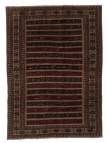  Orientalischer Belutsch Teppich 200X281 Schwarz/Braun Wolle, Afghanistan Carpetvista