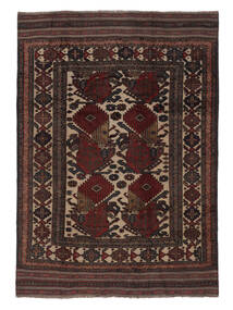 Baluch Rug Rug 196X277 Black/Brown Wool, Afghanistan Carpetvista