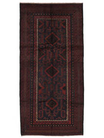 絨毯 バルーチ 133X287 ブラック (ウール, アフガニスタン)