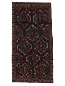 132X255 絨毯 オリエンタル バルーチ ブラック (ウール, アフガニスタン) Carpetvista