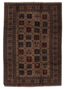  Orientalischer Belutsch Teppich 208X290 Schwarz/Braun Wolle, Afghanistan Carpetvista