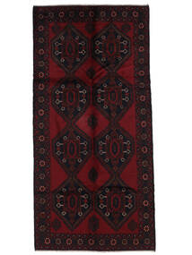 132X270 絨毯 オリエンタル バルーチ ブラック (ウール, アフガニスタン) Carpetvista
