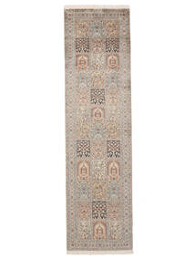  84X304 円形 小 カシミール ピュア シルク 絨毯 絹, Carpetvista