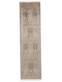 絨毯 オリエンタル カシミール ピュア シルク 82X302 廊下 カーペット 茶色/オレンジ (絹, インド)