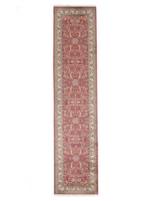 84X363 Kaschmir Reine Seide Teppich Orientalischer Läufer Braun (Seide, Indien) Carpetvista