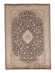  Kashmir Pure Silk Rug 170X246 Silk Brown/Orange Carpetvista