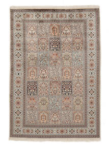 151X217 絨毯 カシミール ピュア シルク オリエンタル 茶色/ダークグレー (絹, インド) Carpetvista