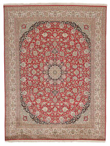 198X260 絨毯 カシミール ピュア シルク オリエンタル 茶色/ダークレッド (絹, インド) Carpetvista